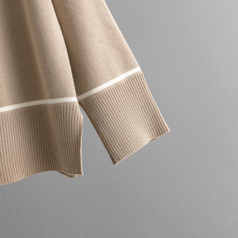 Fall Winter Lazy Wind Loose V-Neck Pulllover Sweater Suit Women's Solid Color Long Sleeve Knit Wide Leg Pants Two Piece Set