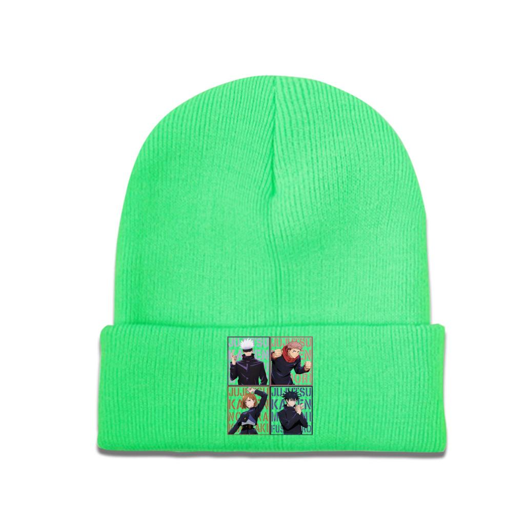 Jujutsu Kaisen Satoru Gojo Yuji Itadori Megumi Knitted Hat Beanie Autumn Winter Hats Warm Fashion  Caps for Unisex Women Gifts