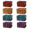 Portable Wooden Jewelry Organizers with Lock Antique Style Decorative Storage Box for Personal Accessories