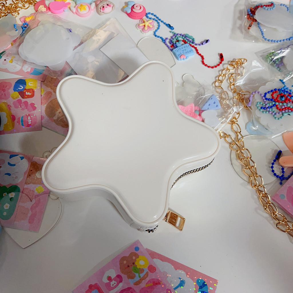 Star Appearance Heartshaped Pvc Cute Jelly Crossbody Bag For Casual Travel