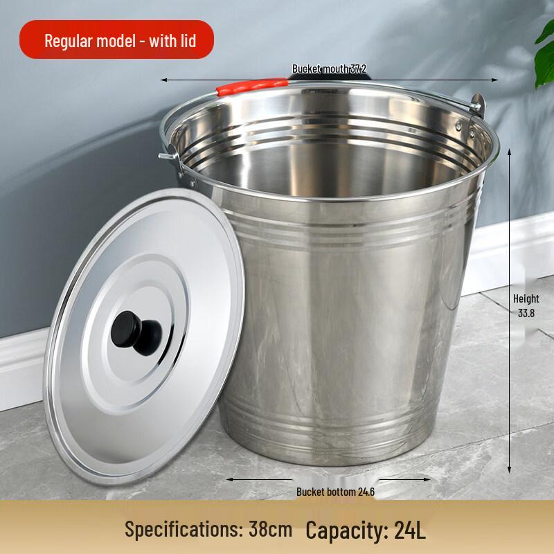 Сверхтолстое многоцелевое ведро из нержавеющей стали Xihe с крышкой