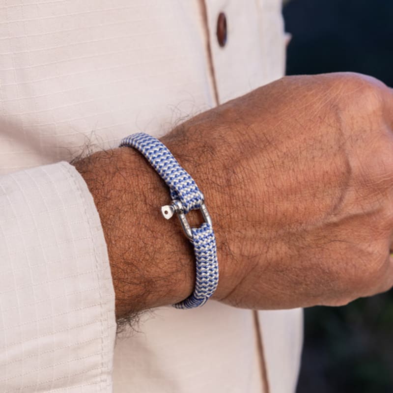 PIG & HEN Vicious Big Bracelet - Indigo Purple X Cream X Silver