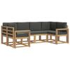 Outdoor Sofa Set with Cushions 6 Pcs White and Anthracite