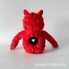 Roblox Scary Baboon Plush Red Fluffy Hollow Body Cute Horned Soft Stuffed Animal Peripheral Birthday Gift Toy For Children