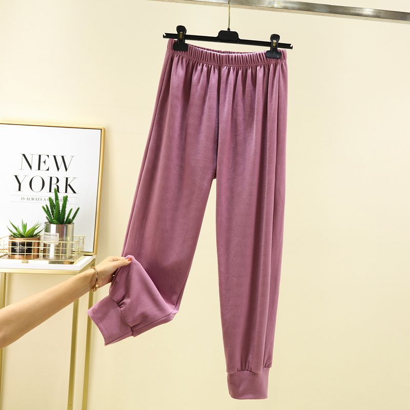 

Женские зимние термобрюки для пижамы однотонные с толстым вельветом повседневные TARO L (Recommendation 40.00 kg-55.00 kg