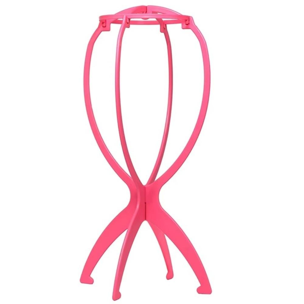 

Adjustable Portable Folding Wig Stand Hollow Cap Holder Rack Durable Wig Display Tool Styling Tool рожевий