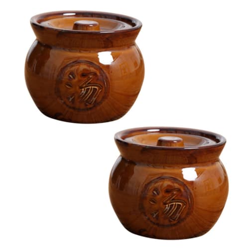 

OUNONA 2-Piece Soup Cup, Cera Pup Pot, French Onion Soup Bowl, Mini Casserole Dish, Cera Pup Bowl, Cera Team