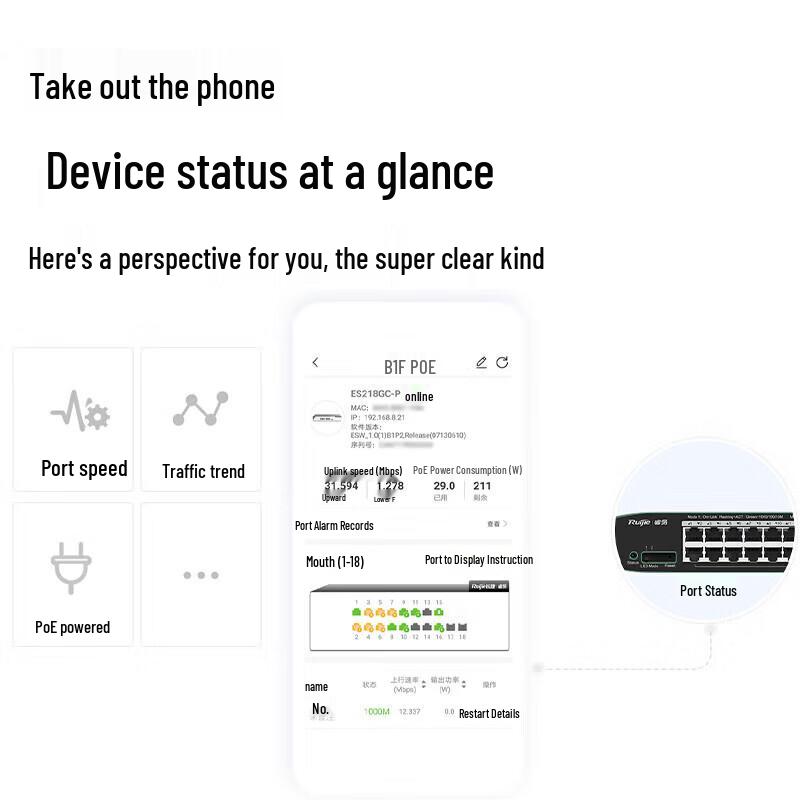 Ruijie RG-ES216GC 16-Port Gigabit Managed Layer 2 Switch