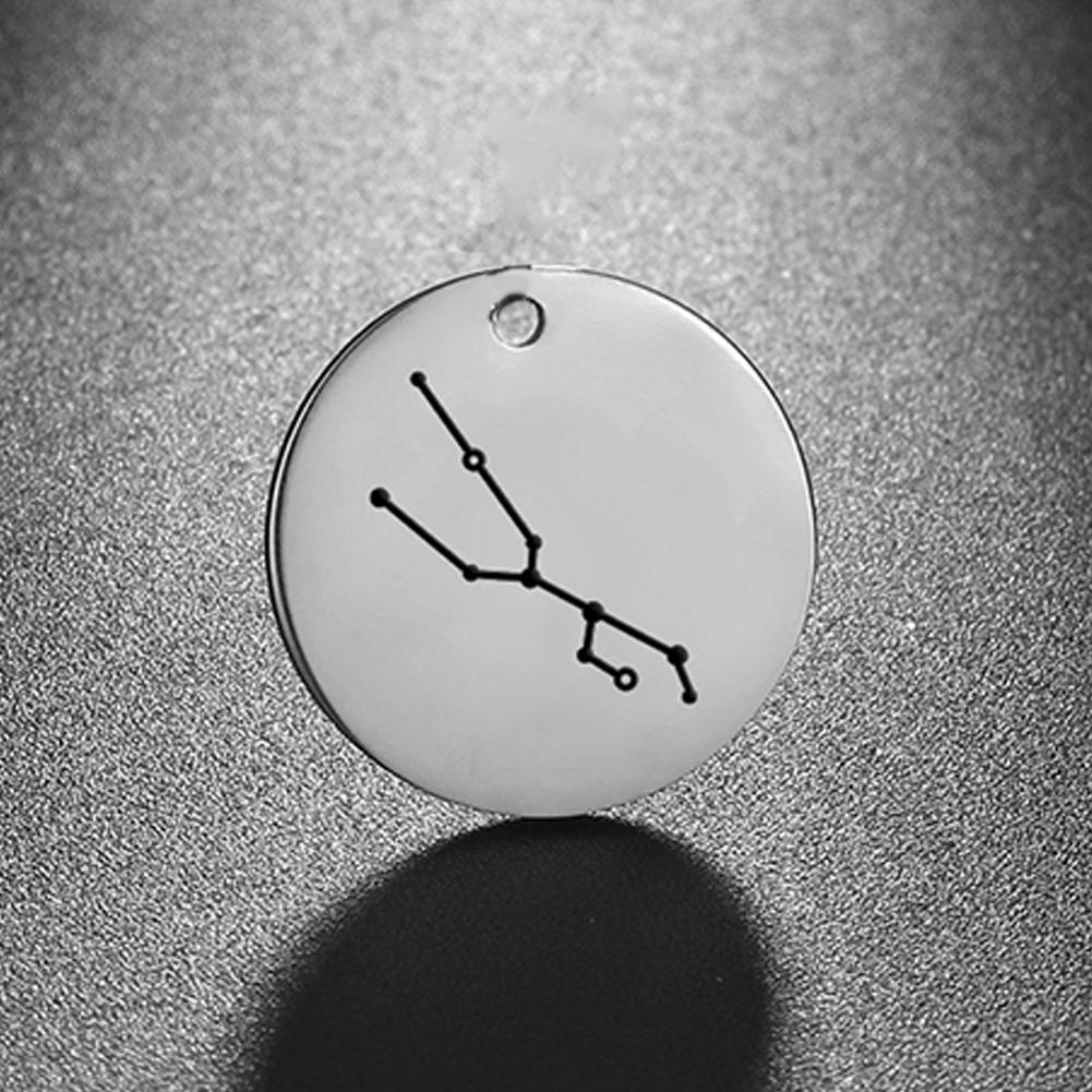 Stainless Steel Zodiac Charms for Jewelry Making Constellation DIY Pendants for Necklace Bracelet Keychain Earring