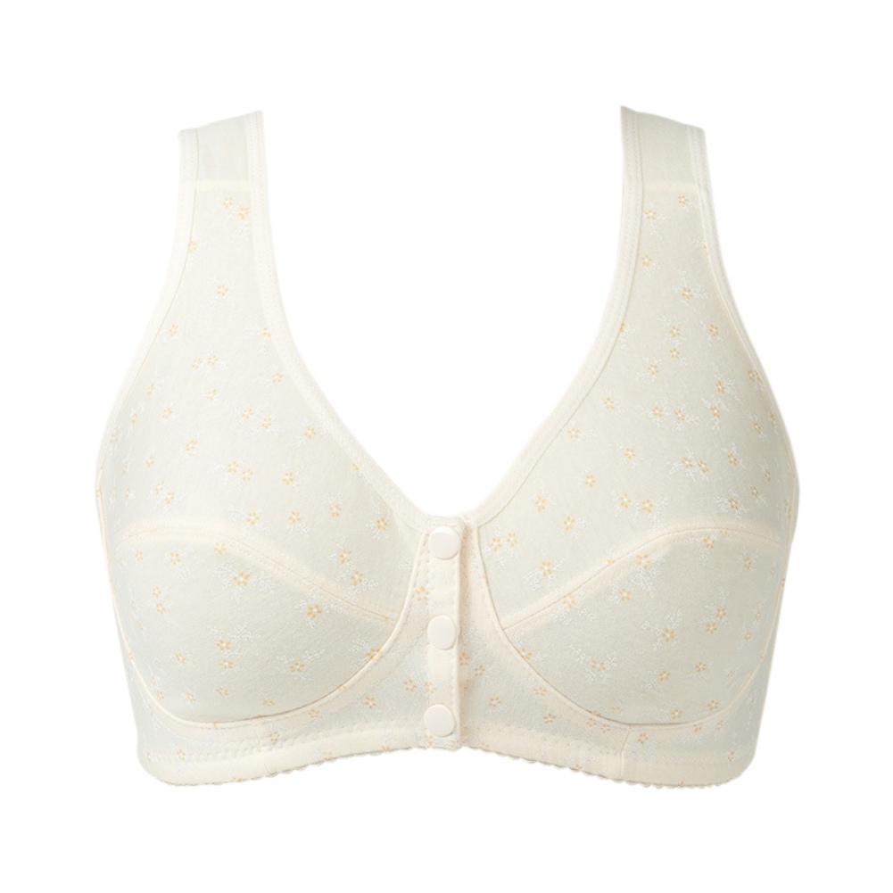 Women's Bra Plus Size Comfortable Printed Front Button Vest Underwear