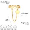 Teamer Infinity Rings with Zircon Pendant Tassel Chain Women Stainless Steel Geometric Rings Couple Jewelry Gift Wholesale