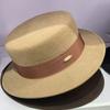 New French Retro Flat-top Woolen Top Hat Women's Autumn and Winter British Versatile Fashion Wide-brimmed Hat Simple