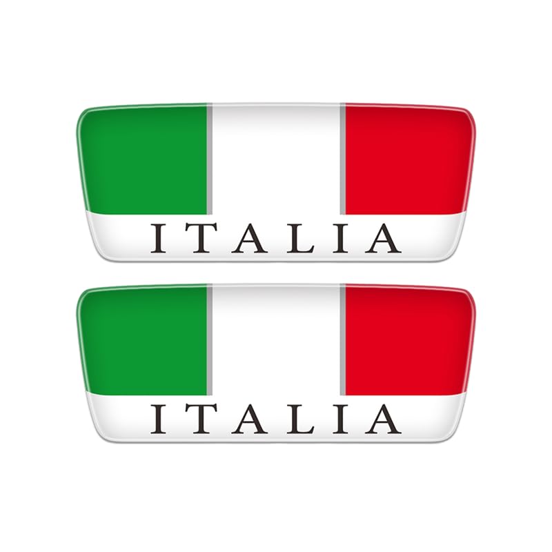 Italian Flag Sticker 3D Dome Shape Small Size General Purpose