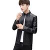 Autumn and winter new locomotive leather jacket men's jacket slim youth trend versatile handsome PU leather jacket