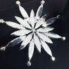 Flower Brooch Metal Exaggerated Rhinestone Brooch Oversized Snowflake Full Diamond Accessories Female Brooch