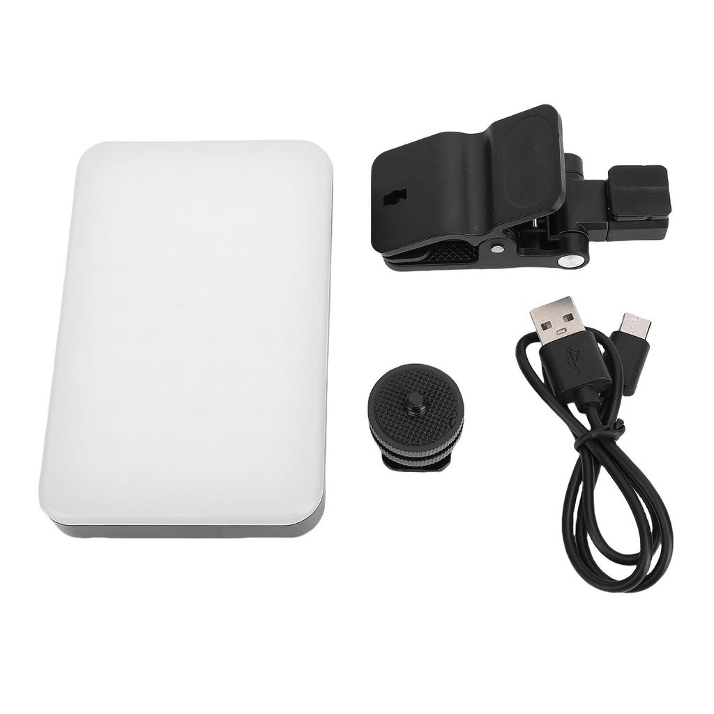 Clip Fill Video Conference Light 5 Color Temperature Clip On Selfie Light 360 Degree Rotation for Laptop Vlog