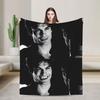 Damon Salvatore Flannel Blanket  Soft Durable Bedding Throws for Couch Bed Airplane Travel Novelty Bedspread Sofa Bed Cover