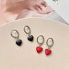 Lovely Heart Hoop Earings For Women Red Heart Hoops Earrings Jewelry