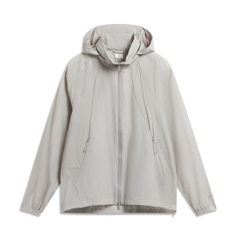 Li Ning Outdoor CF Легкая водостойкая дышащая светоотражающая ветровка унисекс Дымчато-серая AFDW217-4 S