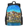 Oil Painting Backpack Flowers Print Daily Backpacks Women Men Style School Bags Custom Soft Rucksack
