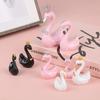 1 Pair Resin Swan Statue Figurines Swan Cake Topper Sculpture Cake Dashboard Baking Wedding Birthday Cake Decorating Supplies