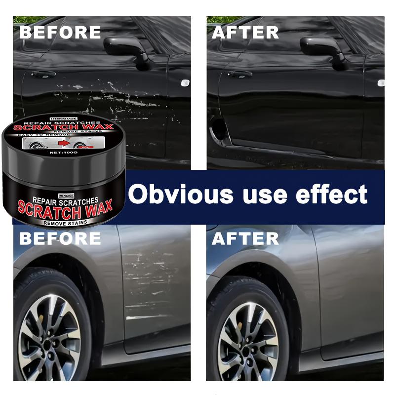 Car Scratch Wax, Car Scratch and Water Ripple Remover, Quickly Repairs Scratches and Restores Shine - Suitable for All Paint Colors Brightener