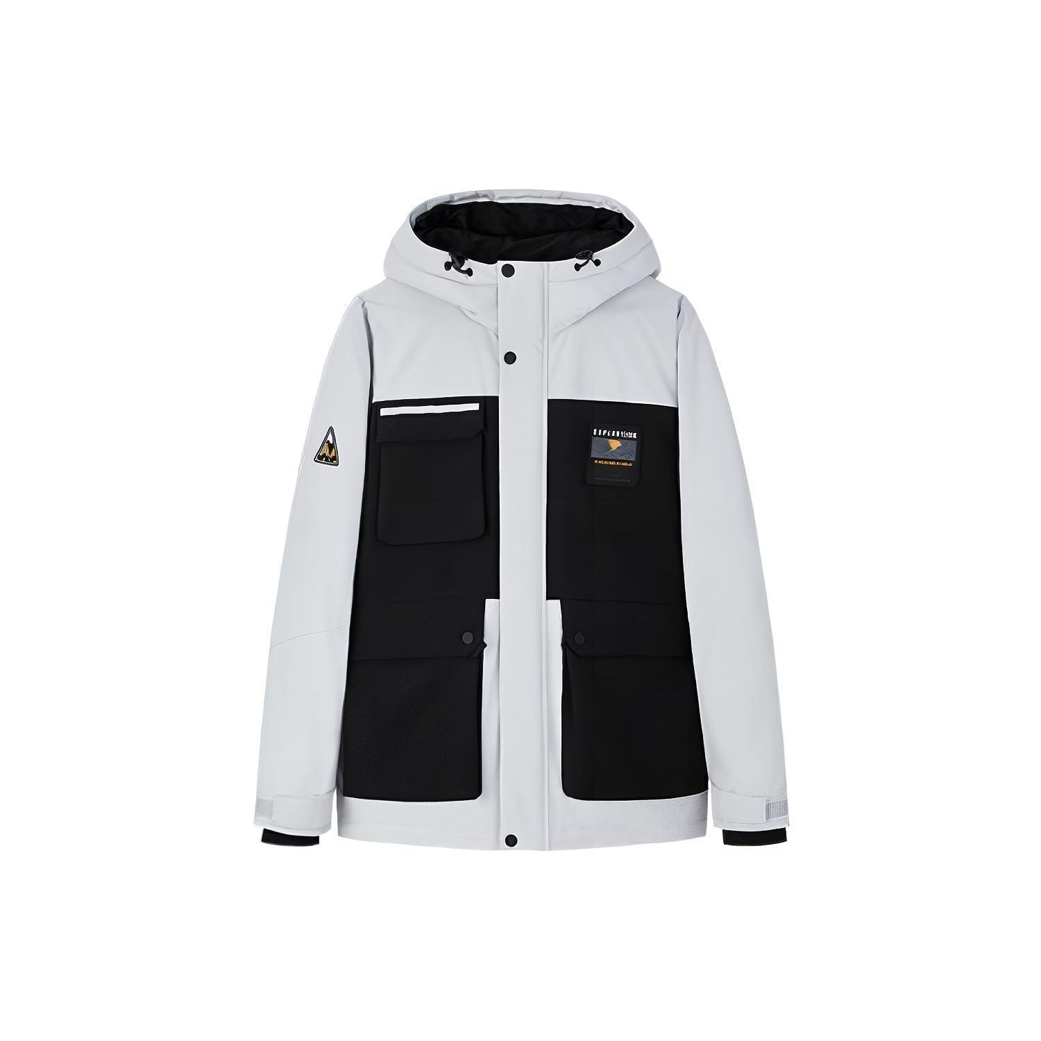 

Anta Logo Pattern молния с капюшоном пуховик мужской верхняя одежда серый 952247945-1 M