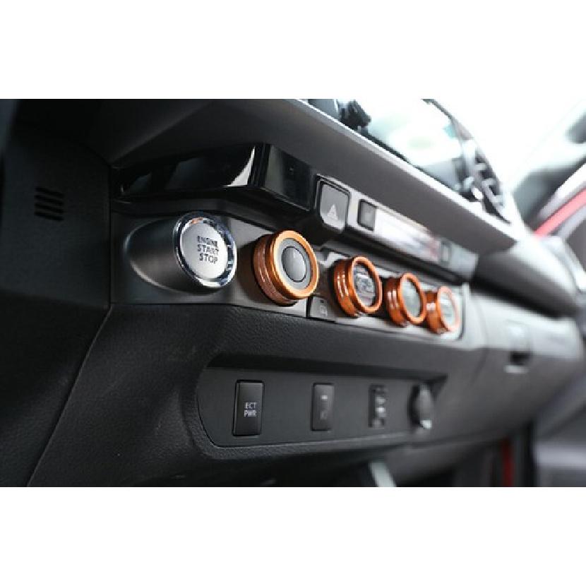 Orange Aluminum Central Console CD Knob Cover Trim For Toyota Tacoma 2016-