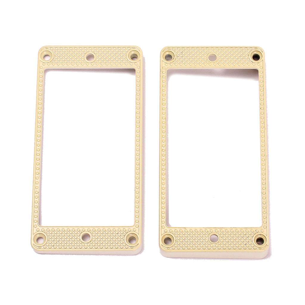 2Pcs Zinc Alloy Humbucker Pickup Mounting Ring Flat Hunmbucker Electric Guitar Pickup Frame Mounting Rings & Screws Kits