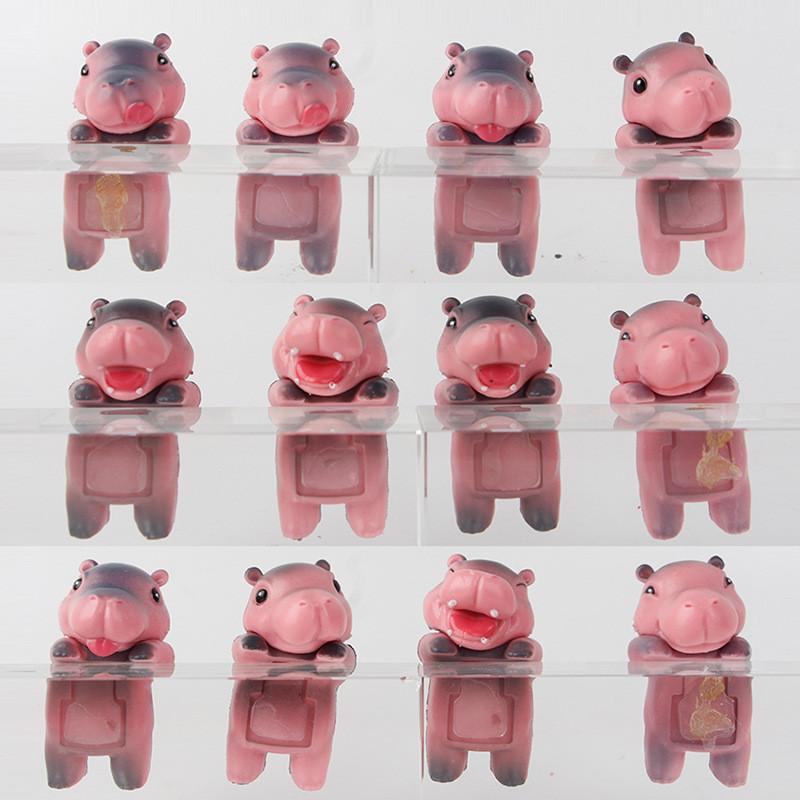 And Adorable Colorful Hippo Model Toy Blind Box Figurines For Cars Gifts And