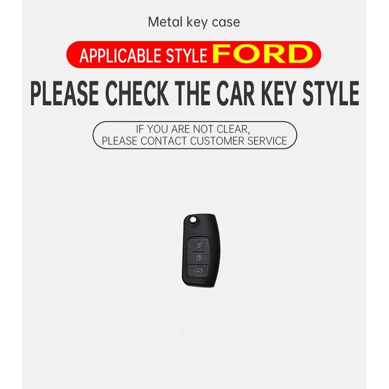 Interior Mouldings New Car Key Case Cover Keychain Protector Shell Fob Holder For Ford Focus 2 MK2 Fiesta Mondeo Galaxy Falcon T