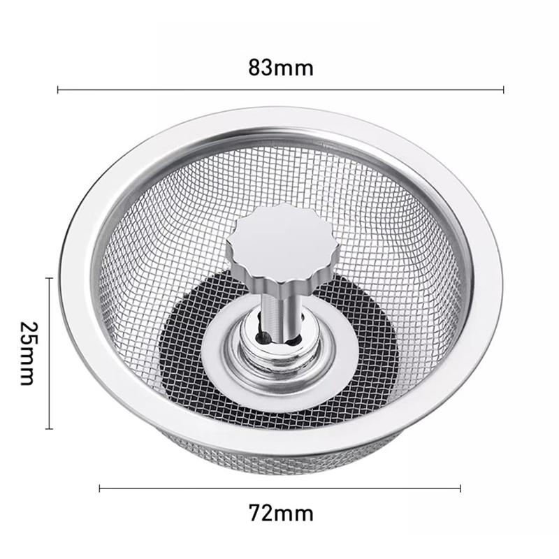 Sink Drain Mesh Filter Stainless Steel Disposable Collector Food Scrap Strainer for Kitchen Basins Suitable for Home Cleaning