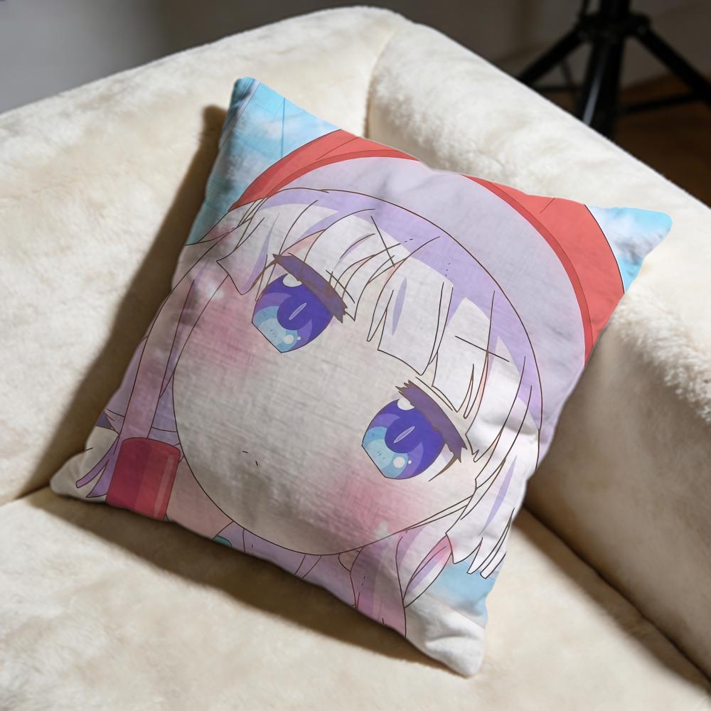 Stylish MMiss Kobayashis Dragon Maidiou Cushion Cover Soft Decorative Pillow Case Suitable for Bedroom Sofa Car Travel Use