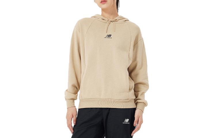 New Balance Sweatshirts Women s Khaki Hooded Moderate Other AWT23341-INC L