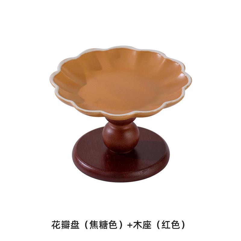 

Vintage Ceramic Footed Bowl - Multi-Purpose for Snacks, Fruits, Dried Fruits, Decorative Storage Dish for Room Coffee Table