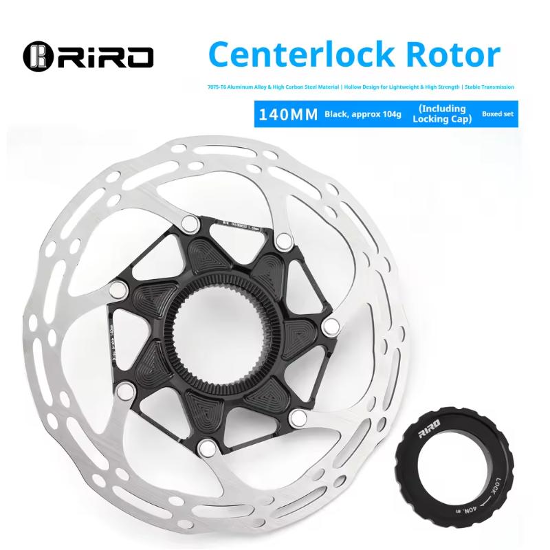 RIRO Bicycle Center Lock Rotor 140mm/160mm Hollow Heat Dissipation Wind Breaking for Road Mountain Bike Disc Brake Accessories