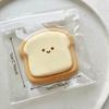 Kawaii Bread Slice Squeeze Toy, Slow Rebound Stress Relief, Smiley Face Toast Fidget for Desk Decor