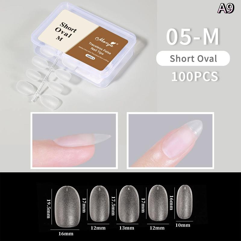 

100Pcs/box Fake Nails NO Polishing No Trace Demal Press On False Thin Nail Tips For Extension Home DIY