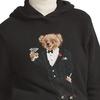Polo Ralph Lauren FW22 Teddy Bear Pattern Embroidered Long Sleeve Hooded Knit Sweater Men sweater Black WMPOSWEN6820006-001