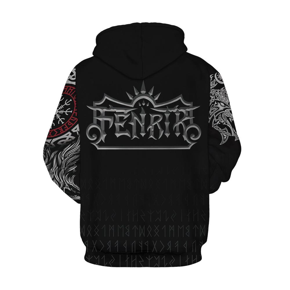 Wikinger-Krieger 3D-Druck Hoodie: Herren Trendiger Pullover Sweatshirt 2025 Edition