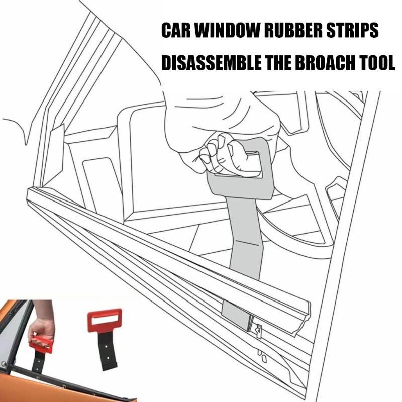Car Window Weatherstrip Removal Tool with Flat Angled Steel Blade, Coated Grip for Trim Disassembly, Weatherstrip Lifting, Door Frame Maintenance