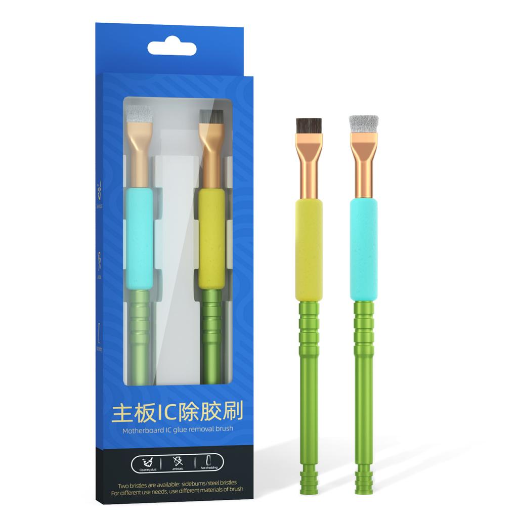 2Pcs ESD Safe Brush Cleaning Tool for Phone Motherboard Cleaner IC Glues Removal Cleaning Mobile Phone Repair Tool