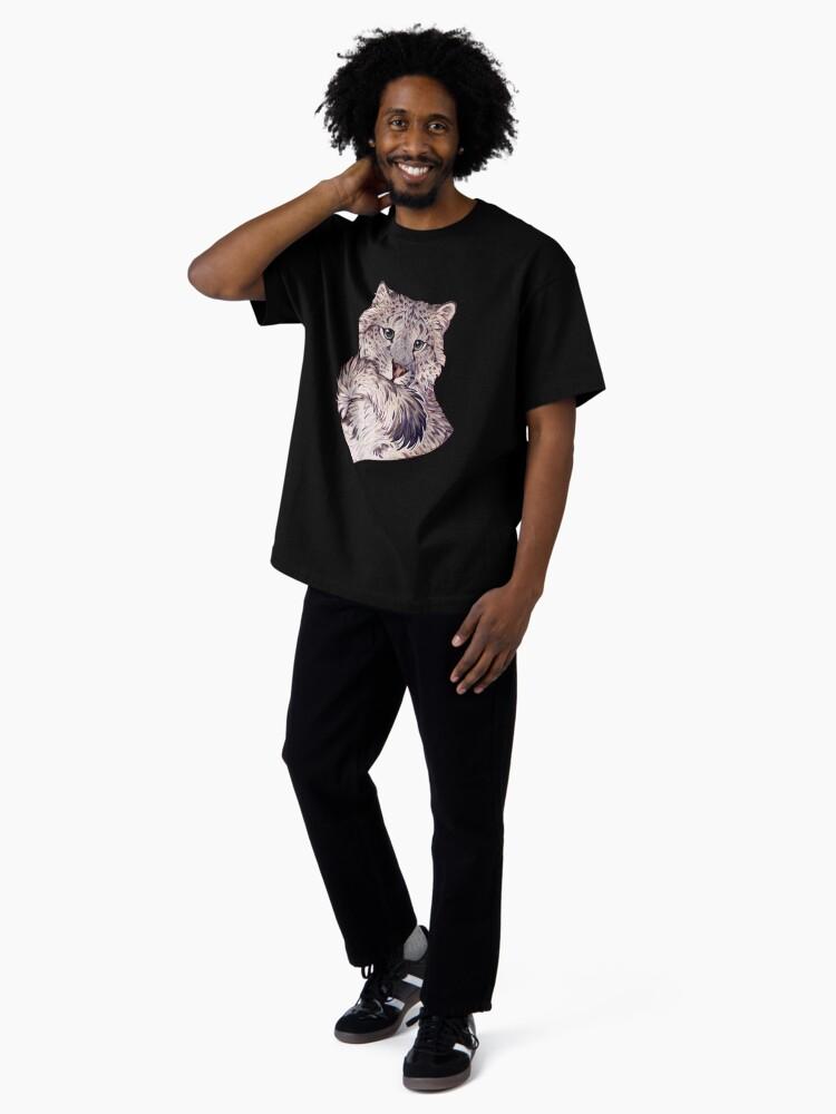 Wild Life Snow leopard portrait Oversized Unisex T-Shirt
