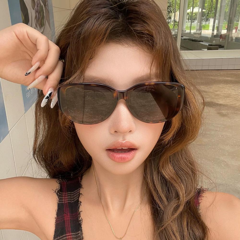 New Premium Retro Cat Eye Large Frame Sunglasses Unisex Fashionable Sun Protection Slimming UV400 Protection Polarized Glasses