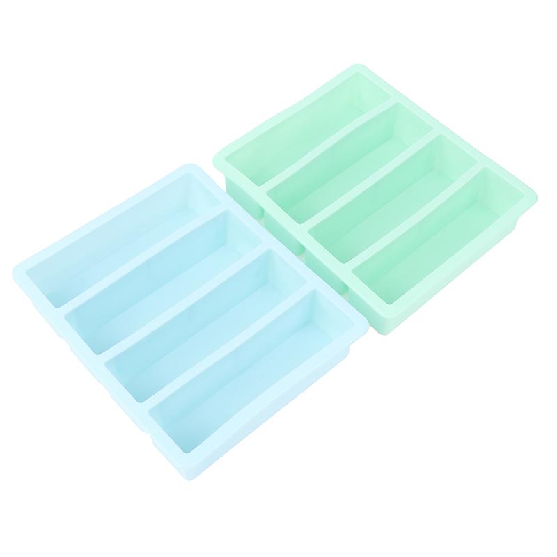 4 Grids Long Ice Cube Tray Mold Reusable Silicone Ice Cube Mold Bpa Free Ice Maker Food Grade Silicone Ice Cubes Mould
