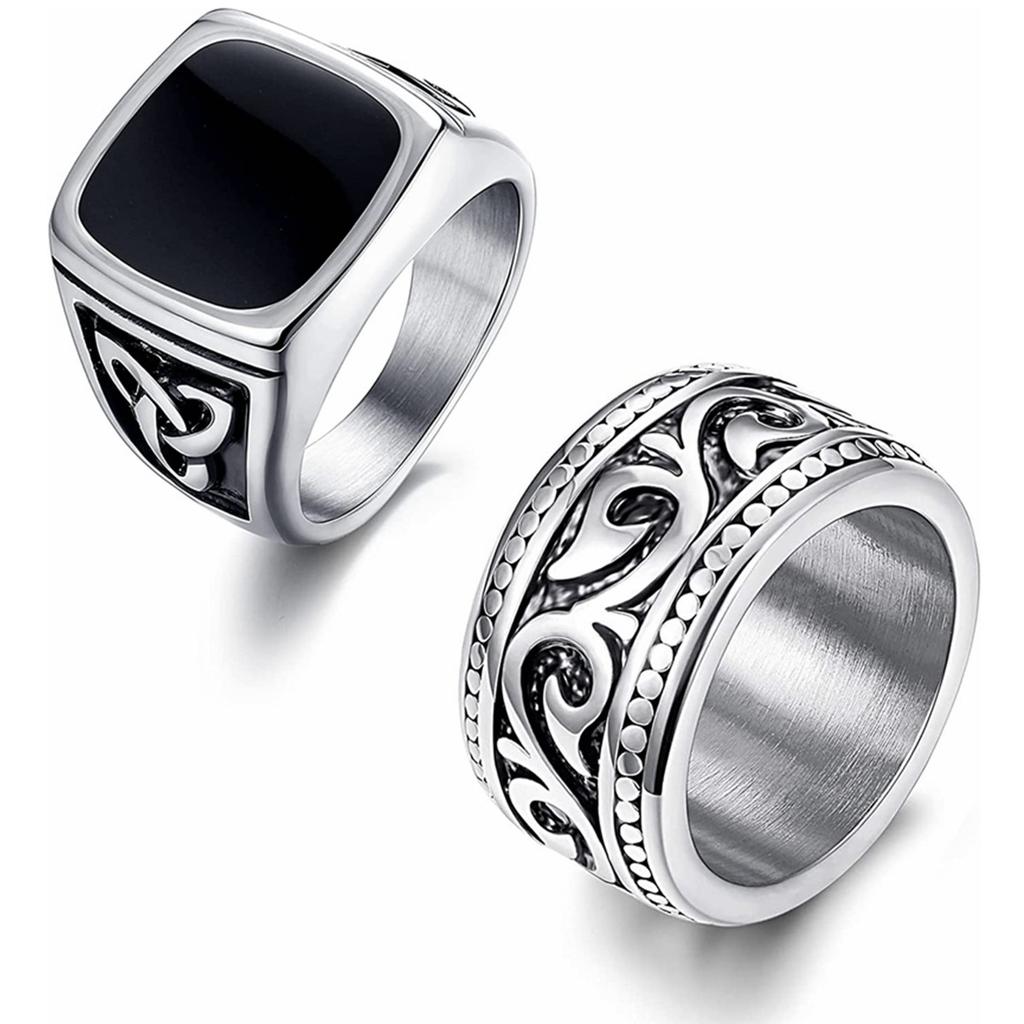 Celtic Trinity Knot Titanium Steel Men's Ring Unique Jewelry Band