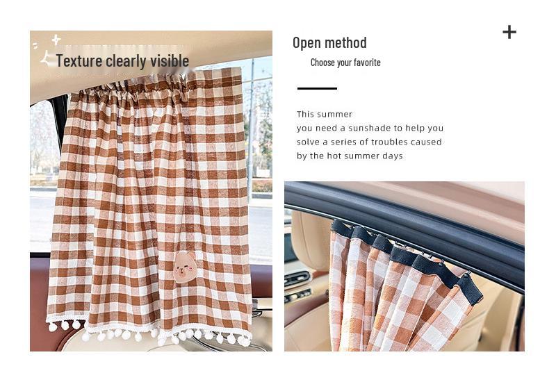 Cartoon Sun Protection Car Window Shade: Comfortable & Heat Insulating Baby Sunblock Curtain