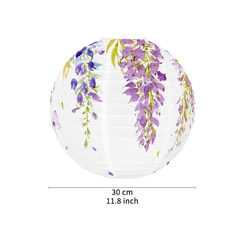 1 ks Wisteria Lampion Papírové lampiony Závěsná lampa Venkovní Zahrada Svatba Sváteční Párty Dekorace