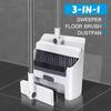 Durable Broom And Dustpan Set Non-Stick Hair Design Heavy Duty Cleaning Tools For Home Floor Kitchen Multi-Surface Use With Thickened Handle