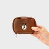 Line Friends Brown Leather-like Square Pouch (S)